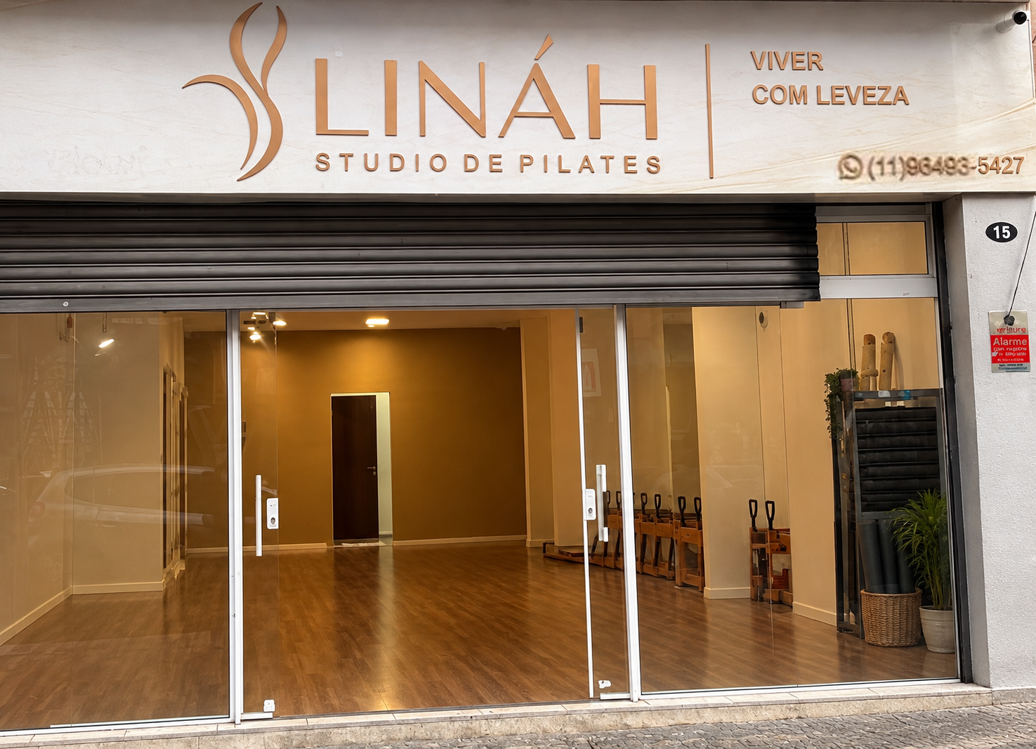 Fachada do Lináh Studio de Pilates